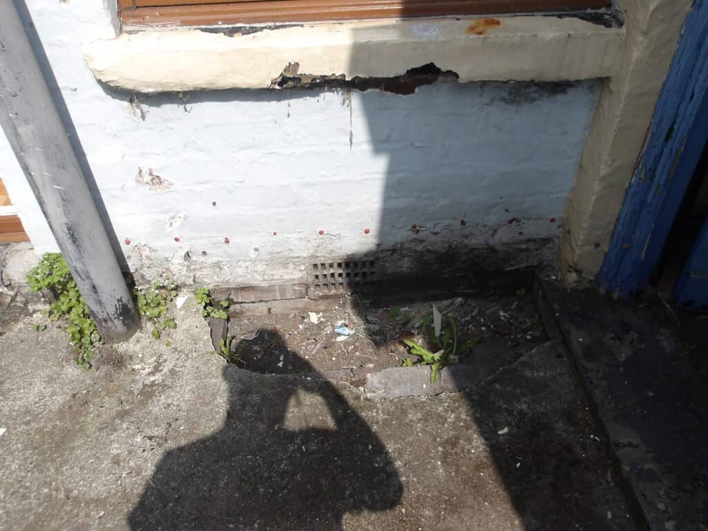 Damp survey at property in Warrington identifying moisture issues and potential Timber damage.