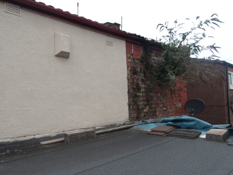 Potential damp issues caused by neighbouring property walls and drainage.
